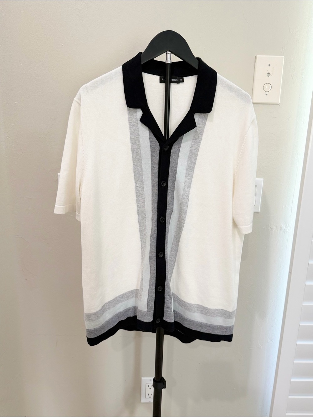 Paul Fredrick Men’s Cotton Button Front Sweater Polo Retro Old Money Preppy
